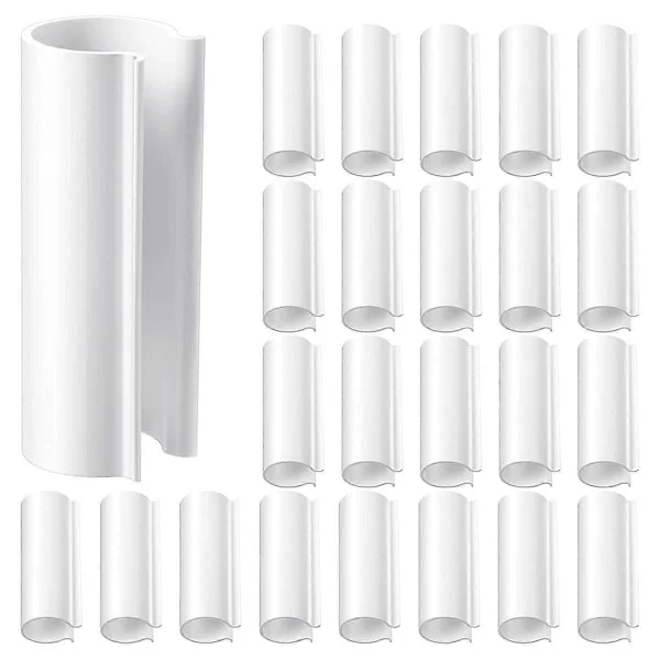 32 Stycken Snäppklämmor för PVC-rör Växthus, Radskydd, Poolskyddsklämmor, Skydd, Fågelskydd (för 1/2 tums PVC-rör)