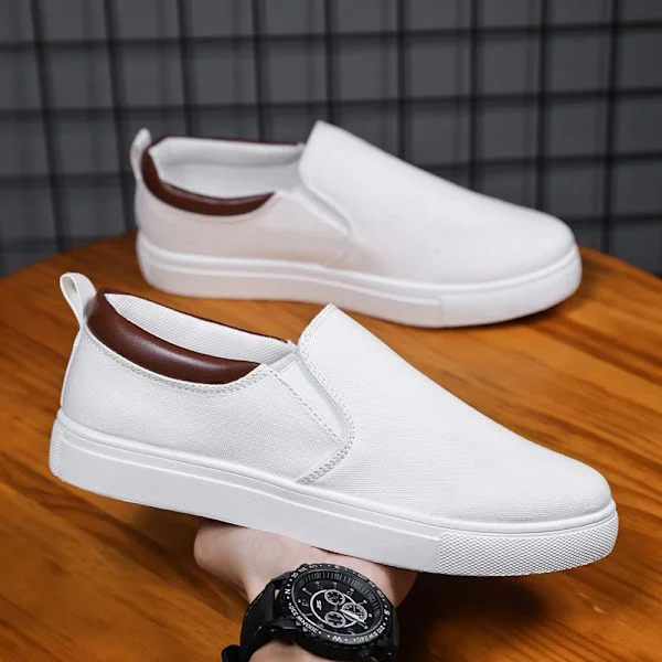 Pluskokoisten miesten kengät Canvas-kengät Miesten laiskat slip-on-vapaa-ajan laudaskengät Miesten kangaskengät Vapaa-ajan kengät