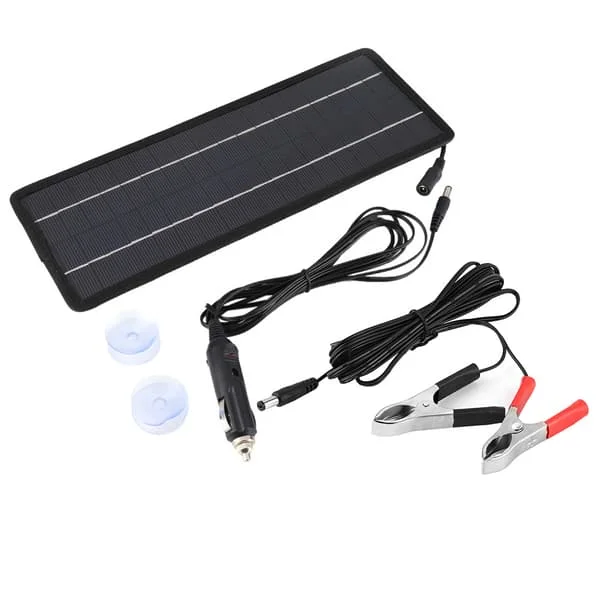 12V 4.5W Bærbar Solcellepanel Batteri Vedlikeholdslader for Bil Lastebil Båt Campingvogn