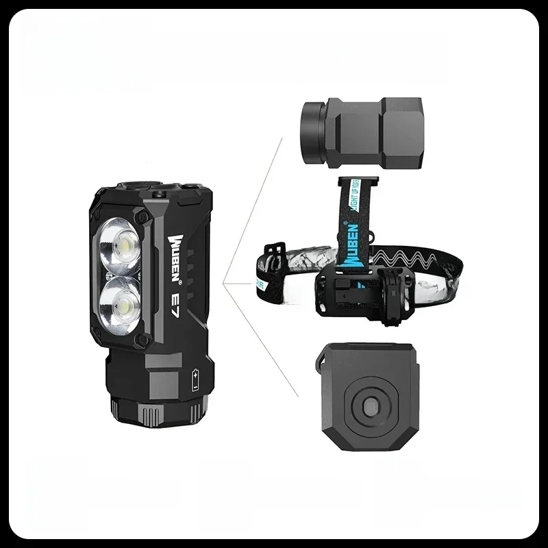 AliExpress - Lampe torche rechargeable WUBEN E7 1800 lumens, mini lampe torche 6 modes, lampe torche EDC, rechargeable par Type-C, LED, IPX8, lampe 