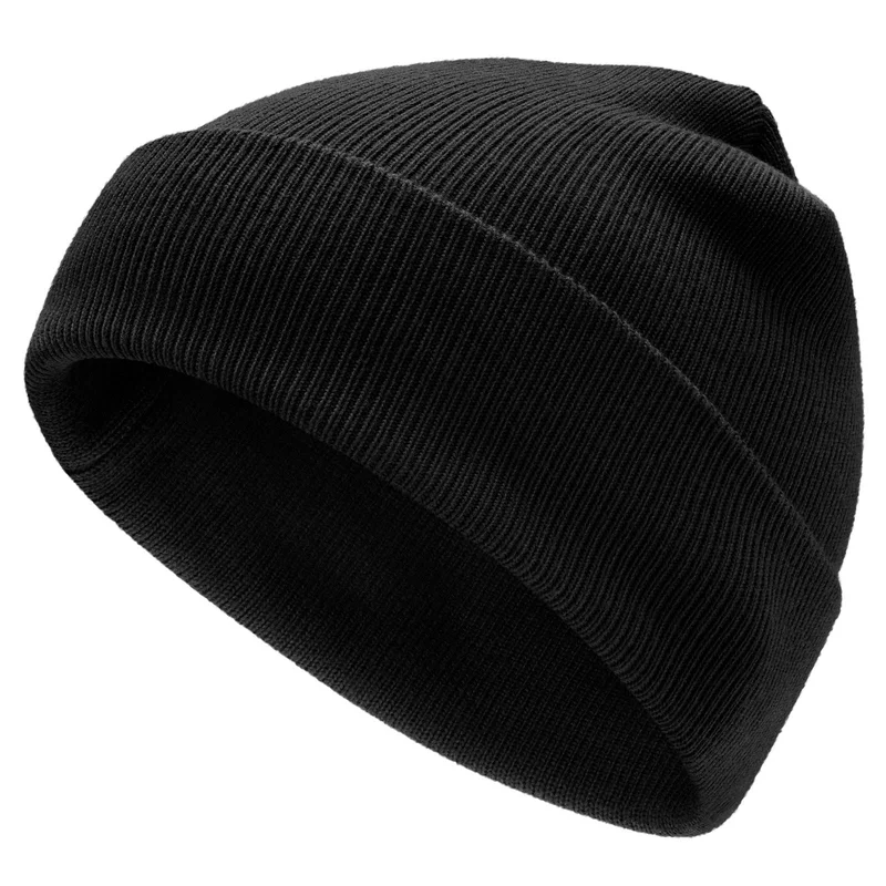 Hiems | Schwarze Recyclingbaumwoll-Mütze für Männer - Beanie Mützen