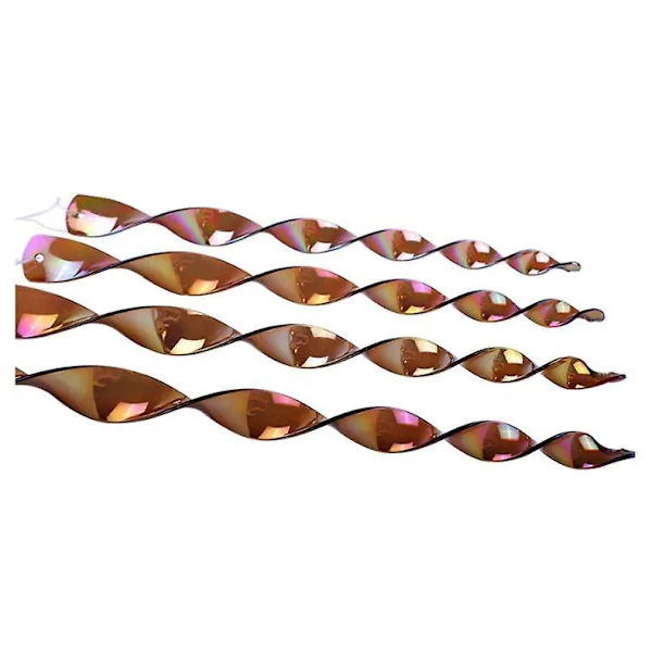 Fågelskrämma för trädgård, blinkande fågelskrämma, reflekterande pinne, fågelskrämma, spiralformad fågelskrämma, 10 st (curry)