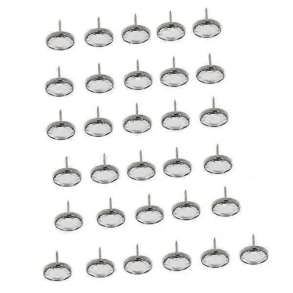 3-12-pack 25 Stycken Kristall Soffa Sänggavel Knappar Möbeldekoration Silver