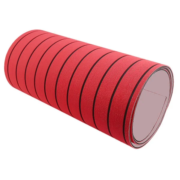 - Selvklebende Teakdekk i Skum Yacht Marine Gulv Syntetisk Båt Gulvmatte 2400X450X6mm Rød