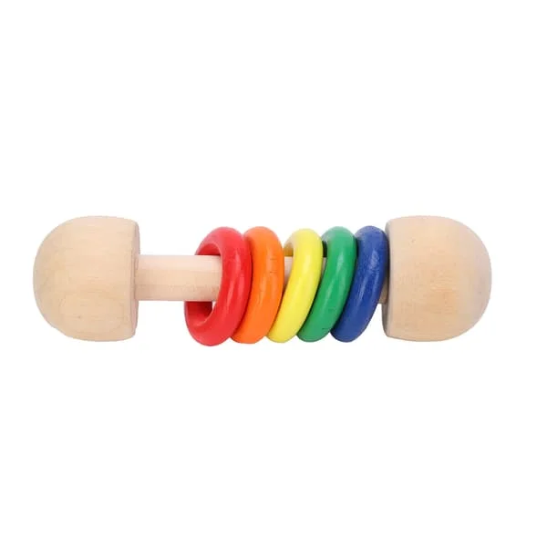 Tre rangle fargerike ringer grep trening fargeoppfatning baby pedagogisk leketøy fem ringer