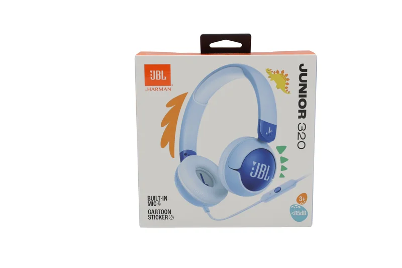 JBL Junior 320 on-ear-hodetelefoner med kabel og mikrofon for barn, blå