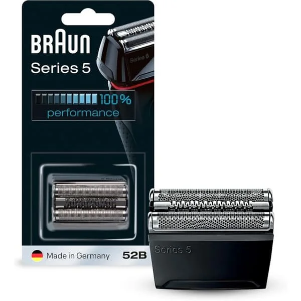 Braun Erstatningshoved til Series 5 Barbermaskiner - 52B - Kompatibel med elektriske barbermaskiner 5090/5190cc, 5040/5140s, 5030s, 5147s, 5145s, 