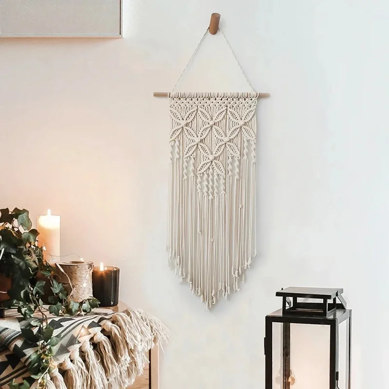 AliExpress - Makramee Wandbehang, böhmische hand gewebte Wandteppich, einfarbige Quaste gewebte Wandbehang Wandteppich, moderne Kunst Wand dekoration