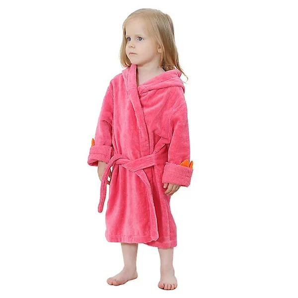 Fleecepledd med hette for barn Korallfleece Badehåndkle for barn