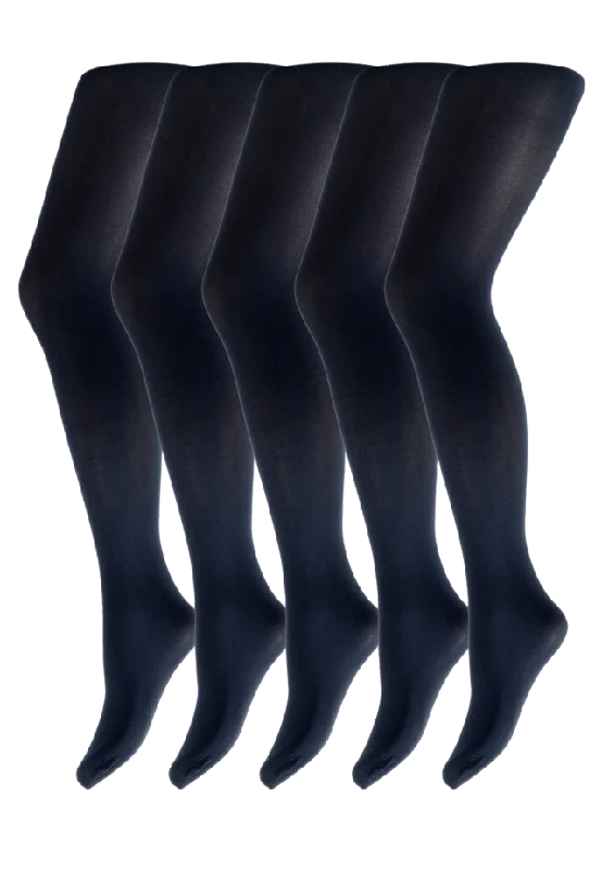 Decoy Strumpbyxor | Mikrofiber 5-pack 40 Denier Marin Leggings Dam Blå M-L