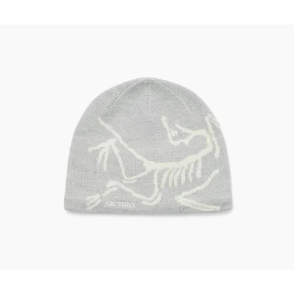 Arc'teryx Bird Head Toque Pipo Musta Merinovilla Neulottu Talvipipo Unisex vaaleanharmaa