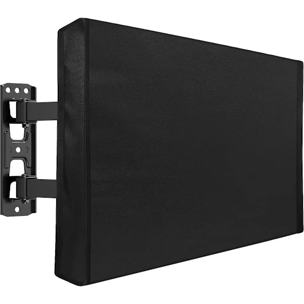 ING Utomhus TV-fodral 40-42 tum, TV-skärmskydd, Vattentätt och Väderbeständigt Skydd för Platt Skärm (37"B x 24"H), 210D Tyg, Svart