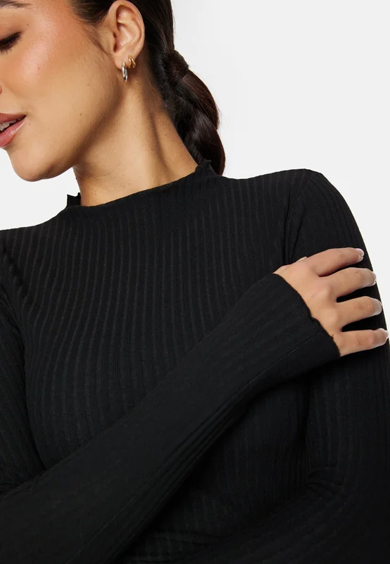 ONLY-Onlemma L/S High Neck Top-Black-L