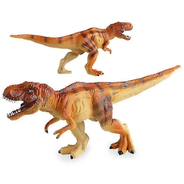 Realistinen T-Rex dinosaurusfiguuri, keltainen Tyrannosaurus-lelu, opettavainen Jurassic-lelu lapsille