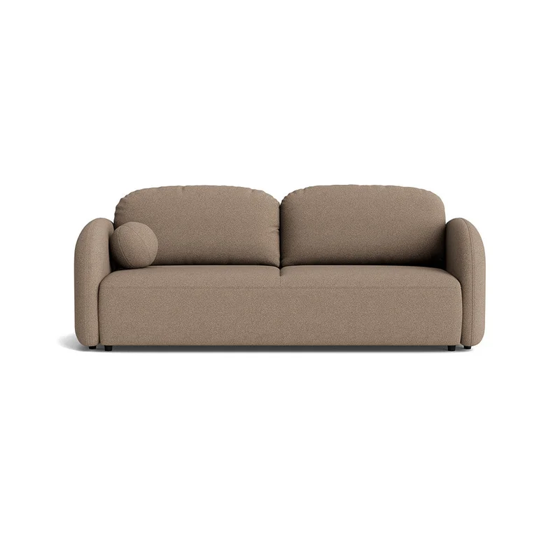 Sorrento 3 Personers Sovesofa - Loop Mørk Beige - 232x104x90cm - Slidstærk Sofa med Bonell Fjedre & Nozag Fjedre - Praktisk Sovesofa i Mørk Beige