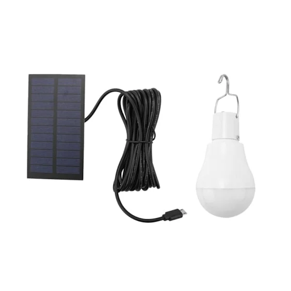 Bærbar LED Solcellelampe 15W LED Lampe USB Oppladbar Solenergi Utendørs/Innendørs Reise Camping Hage Lampe
