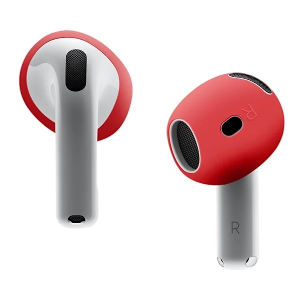 AirPods 4 Earbuds Anti-Slip Silicone Cover Bluetooth Earphones Earmuffs Ear Tips - Red