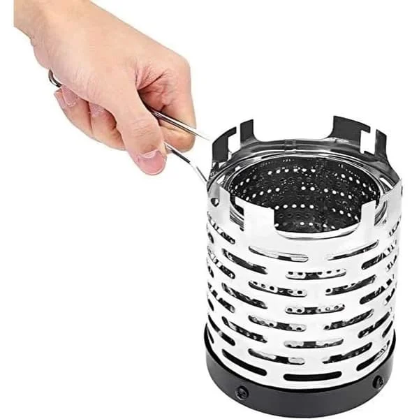 Heating kit for camping gas stove. Protective cover for tent gas stove. Stainless steel gas heater.