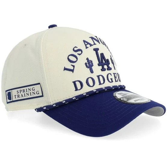 New Era - MLB White adjustable Lippis - Los Angeles Dodgers Rope 9FORTY Chrome/Royal A-Frame Adjustable @ Hatstore
