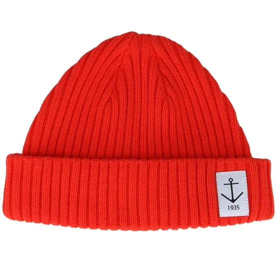 Resteröds - Red - shortbeanie - Beanie - Smula Organic Red Short Beanie - Hatstore