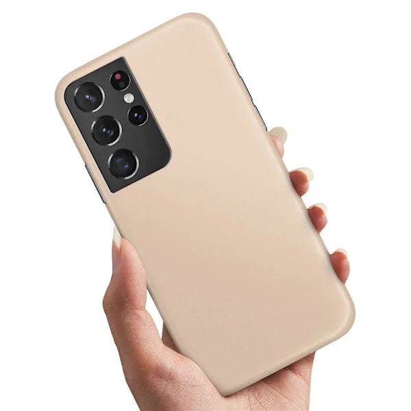 Deksel / Mobildeksel til Samsung Galaxy S21 Ultra - Beige