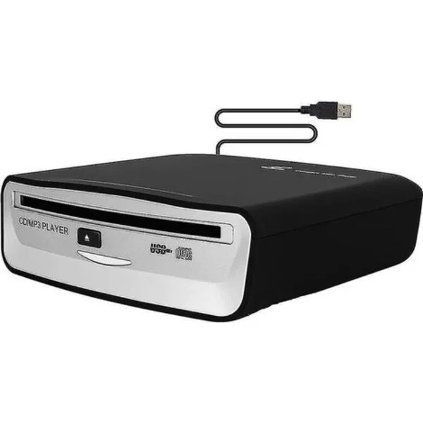 Ulkoinen universaali CD-soitin autoon - Kannettava CD-soitin liitetään auton USB-porttiin, kannettavaan tietokoneeseen, televisioon