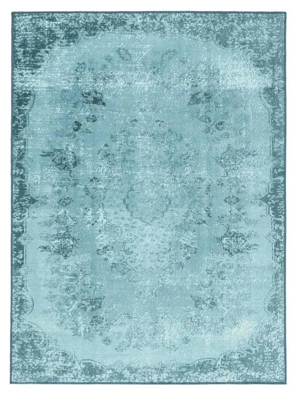 Medaljong- Vaskbart Stort Scarlett Teppe - Turquoise 300X400 Klassisk Stil
