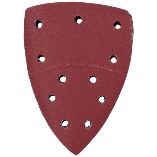60 stycken mus-sandpappersark, separat handslipspapper, 140x140x100mm, 11 hål, 240 korn