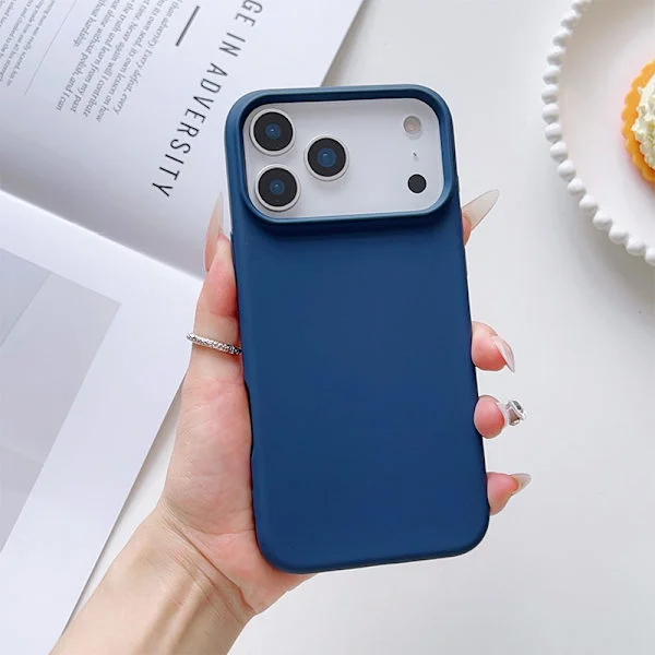 Skal för iPhone 17 Pro Max Flytande Djupblå Premium Flytande Silikon Lätt Lyx