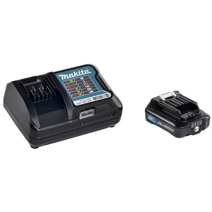 Makita 191B50-9 Laddpaket 2,0 Ah Li-ion batteri och laddare, Batterier & laddare