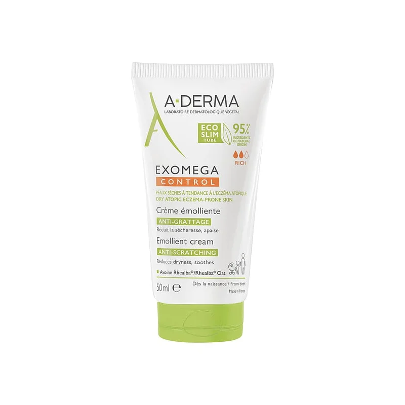 Spar 25% • Køb 2, A-DERMA Exomega Control Anti-Scratching Cream 50 ml, Hudpleje, Skincare Til Børn, Babysalve
