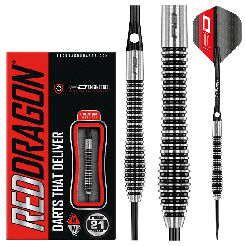 Red Dragon Lethal Magic 1 Darts | Ultimate Grip | 21g & 25g Steel Tip Darts 21g | Red Dragon Darts