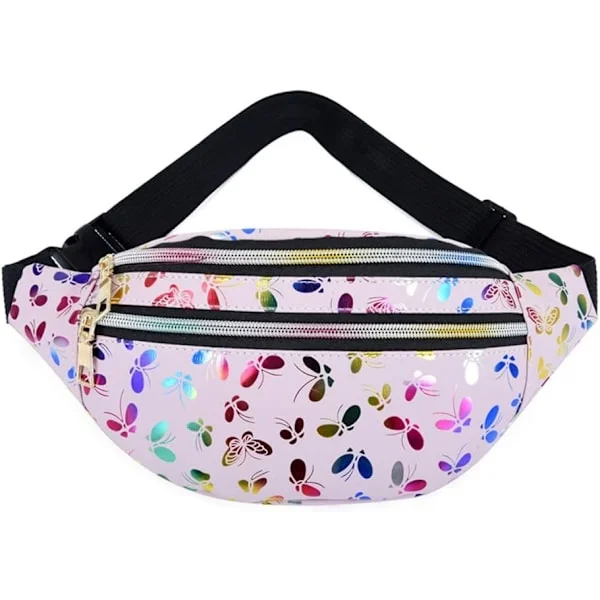 Women's Fashion Waterproof Waist Bag Sports Running Travel Waist Pack Shiny Running Belt Bags Multifunctional Waist Bags