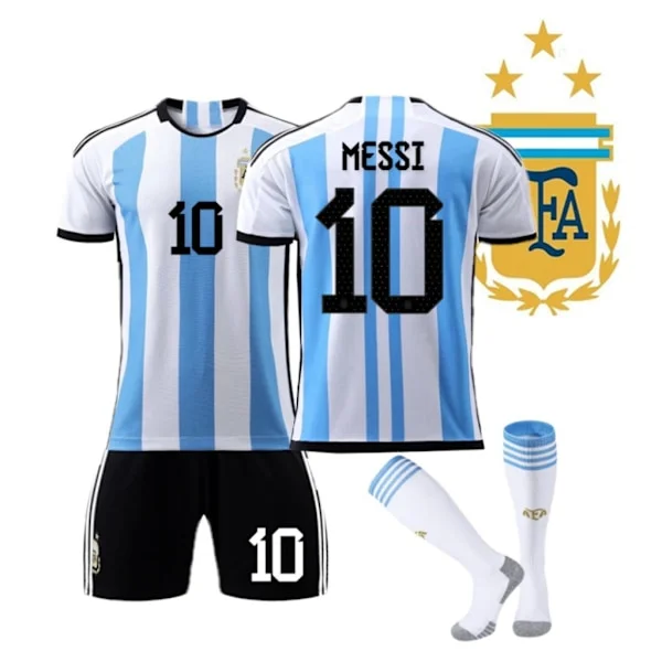 22 Argentiinan koti #10 Messi pelipaita otteluasu jalkapalloasut-WELLNGS