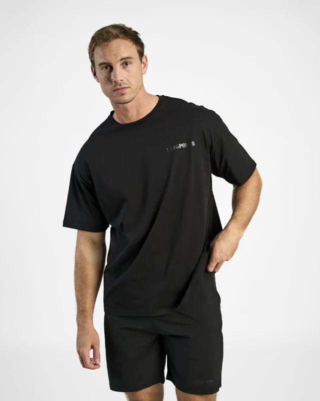 Oversize t-shirt - XXL - Black/Black - MM Sports Oversize Hardcore T-shirt - Miesten treenivaatteet
