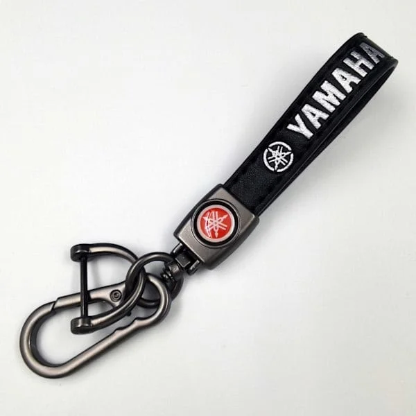 Personoitu metallinen auton avaimenperä logolla - Nahkainen avaimenperä miehille Yamaha Yamaha Gunmetal Hardware