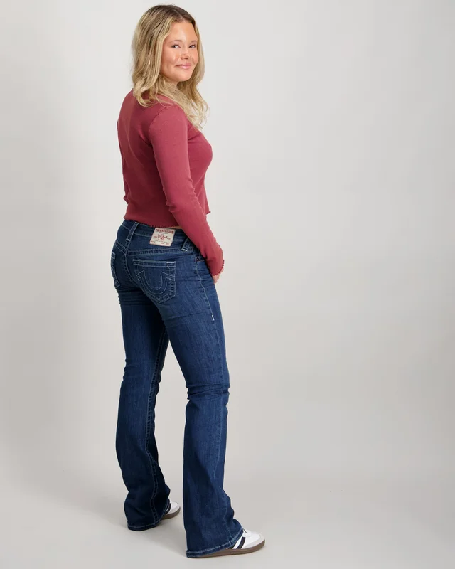 True Religion BECCA MID RISE BOOTCUT Niebieski Jeansy Dziewczyna - Kids Brand Store