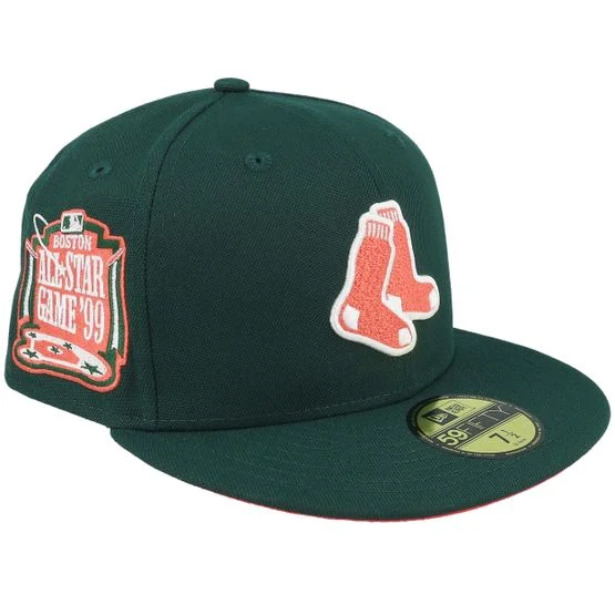 New Era - MLB Vihreä fitted Lippis - Boston Red Sox Serenity 59FIFTY 99 All Star Game Dark Green/Lava Fitted @ Hatstore