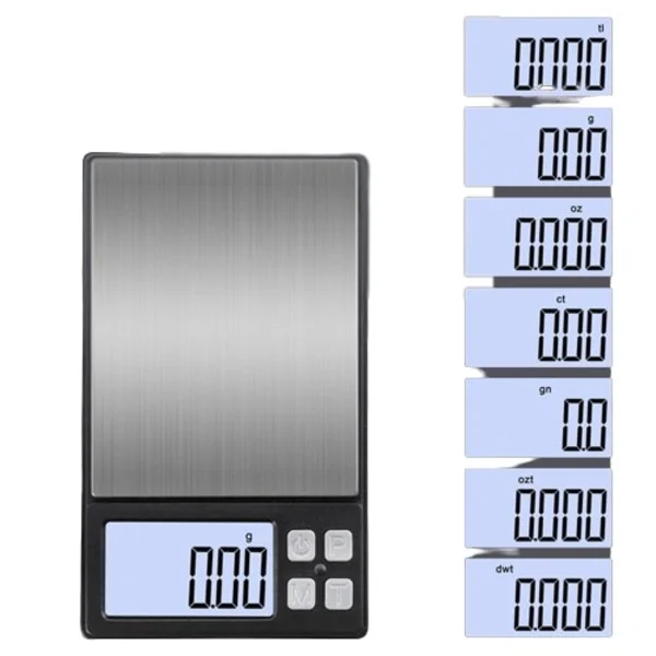 Digitalvåg, juvelerarvåg, precisionsvåg, guldvåg 500g/0,1g Black