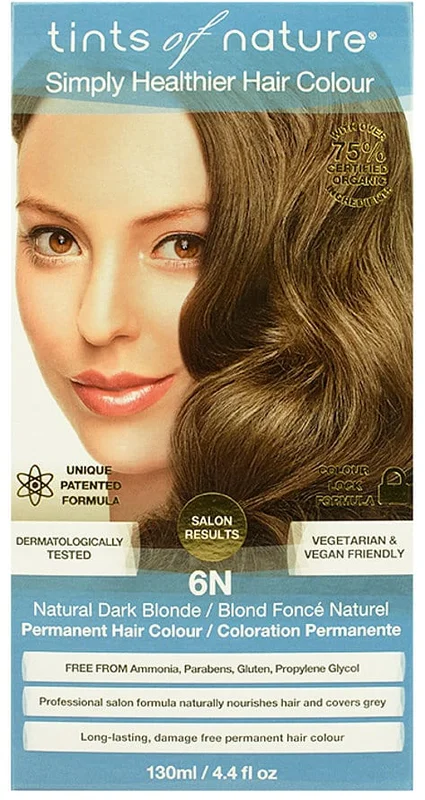 Tints of Nature Naturlig hårfarve Natural Dark Blonde 6N 130 ml, Hår, Hårfarve, Permanent Hårfarve