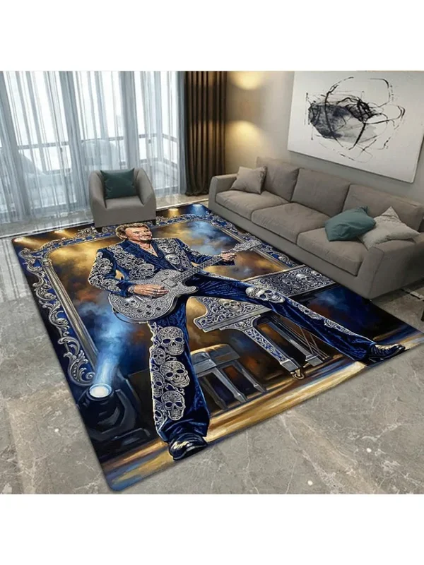 AliExpress - Tapis imprimé Johnny Hallyday, tapis antidérapant, tapis d'extérieur, tapis de décoration pour la maison, tapis de yoga pour chambre à 