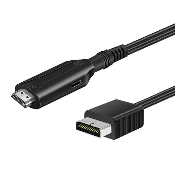 HDMI-kabel for Playstation 2 & Playstation 1-konsoll (PS2 & PS1), PS1/PS2 til HDMI-adapter med ekte RGB-signalutgang Playstation 1