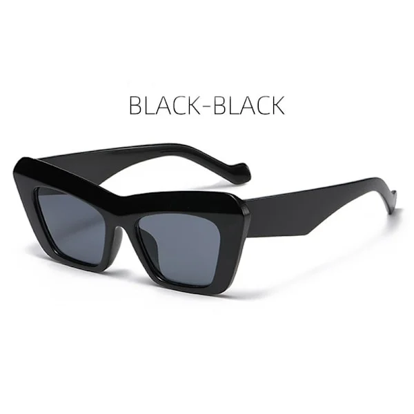 Fashion Vision Retro Vintage Cateye Fyrkantiga Solglasögon Plastbåge 90-tals Solglasögon Snygga Klassiska 70-tals Glasögon