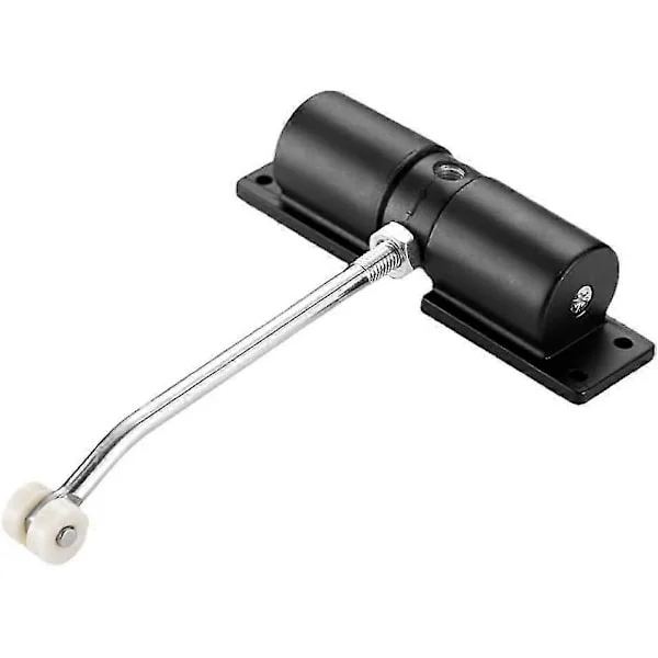 Automatic Door Closer, Spring Loaded Door Closer Adjustable Zinc Alloy Door Self Closing with Mounting Plate and Screws