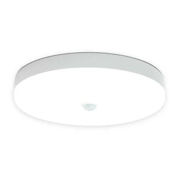 LED Taklampe Bevegelsessensor 9W Kaldhvit IP56 Vanntett Rund LED Taklampe for Utendørs Innendørs Trapp Baderom Garasje Korridor
