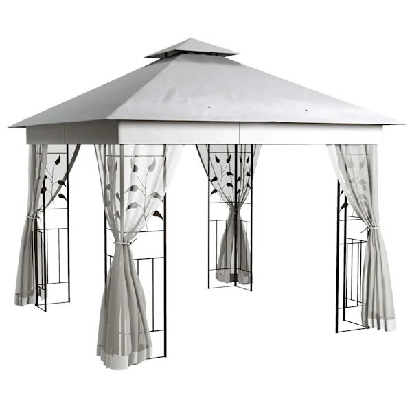 3x3 pavillon med dobbelttag, vandafvisende polyester