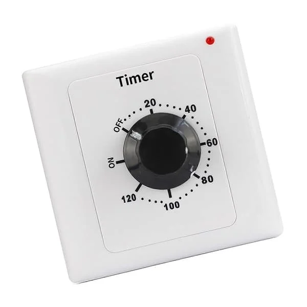 15A Mekanisk Nedräkningstimerbrytare 86 Panel Digital Tid Nedräkningskontroll för Fläkt, Vattenberedare, Pump Flerfärgad 15A120 minuter