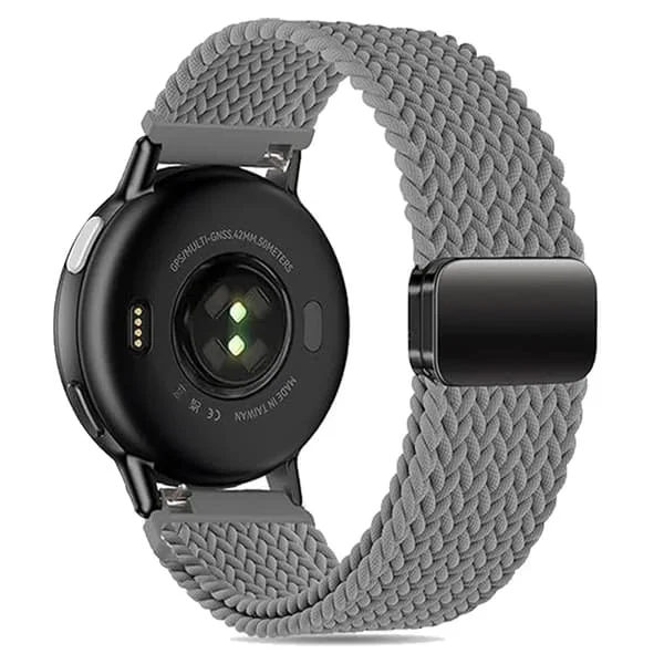 Kompatibel Garmin Forerunner 570 265 255 Nylonrem Garmin Venu 3 2 Vivoactive 6 5 Band 20 22mm Magnetiskt Spänne Klockarmband Rökgrå 22mm