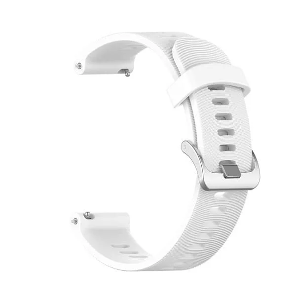 Klokkerem til Garmin Forerunner 245 Silikon Hvit Garmin Forerunner 245 20 mm Hvit 20 mm