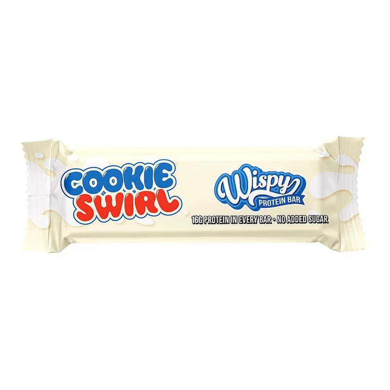 Wispy Nutrition Proteinbar 55 g Cookie Swirl, Sport & Velvære, Protein & Energi, Energi- Og Proteinbarer
